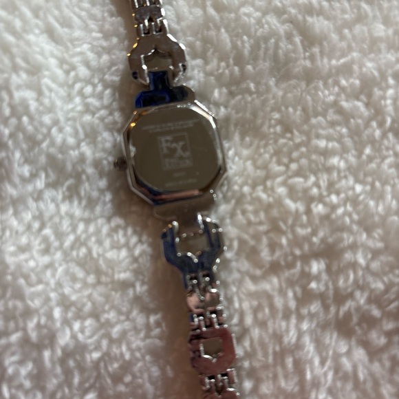 6 FX Curved Crystal Octogon Case Art Deco Crystal Watch by Franz Xavier - Picture 6 of 8